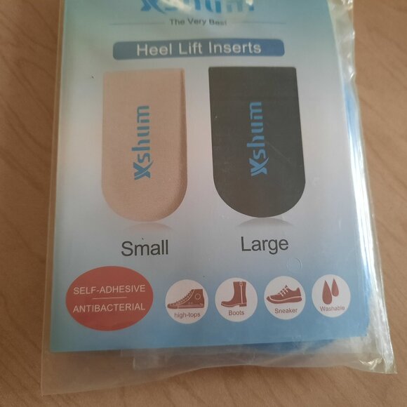 Adjustable Gel Orthopedic 1/2 Inch Heel Lift Inserts - Blue/Black, NWT! - Picture 5 of 9